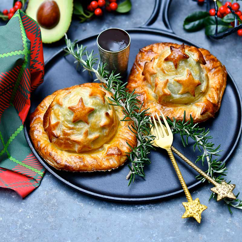 Glitzernde Avocado en Croûte Rezept und Foto: World Avocado Organization Glitzernde Avocado en Croûte